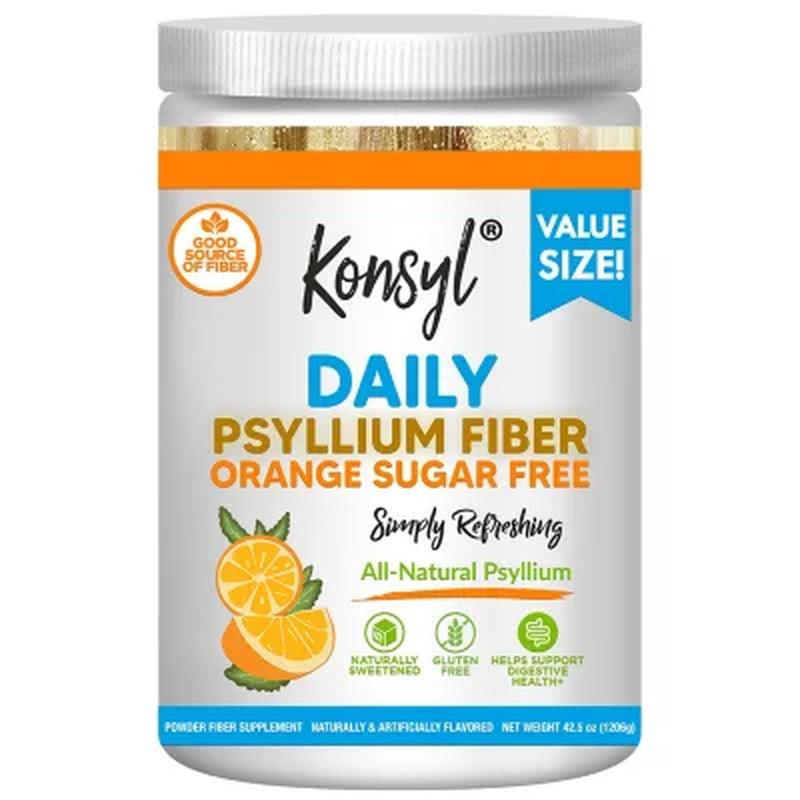 Konsyl Daily Psyllium Fiber, Orange Sugar Free (208 Servings)