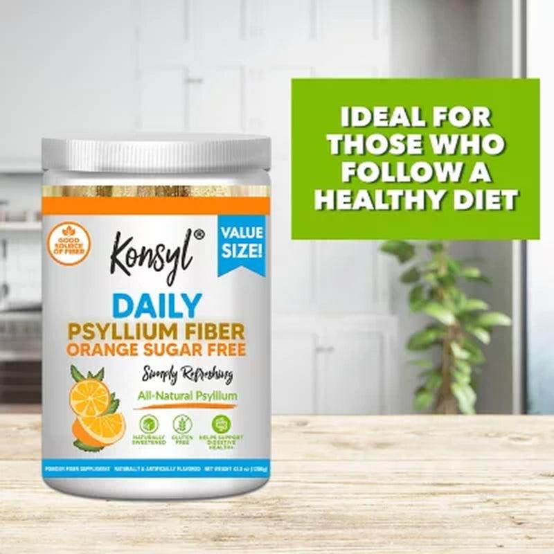 Konsyl Daily Psyllium Fiber, Orange Sugar Free (208 Servings)