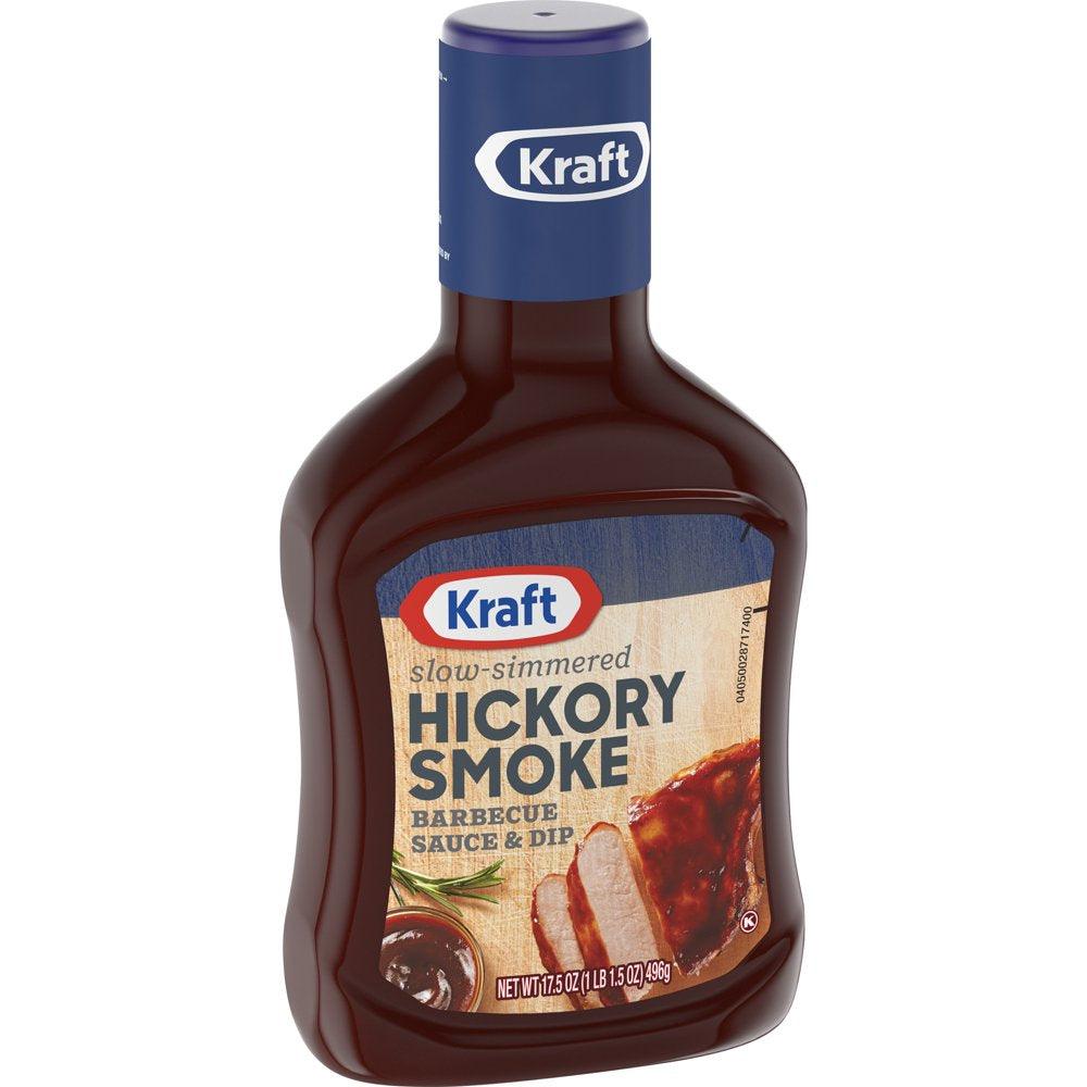 Kraft Hickory Smoke Slow-Simmered Barbecue BBQ Sauce, 17.5 Oz Bottle