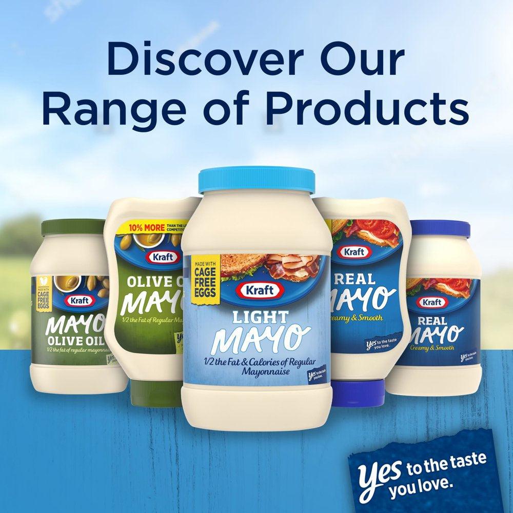 Kraft Light Mayo with 1/2 the Fat & Calories of Regular Mayonnaise, 30 Fl Oz Jar