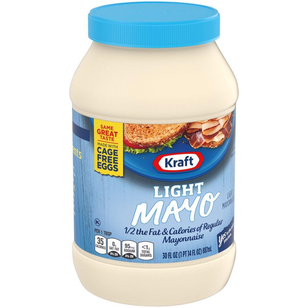 Kraft Light Mayo with 1/2 the Fat & Calories of Regular Mayonnaise, 30 Fl Oz Jar