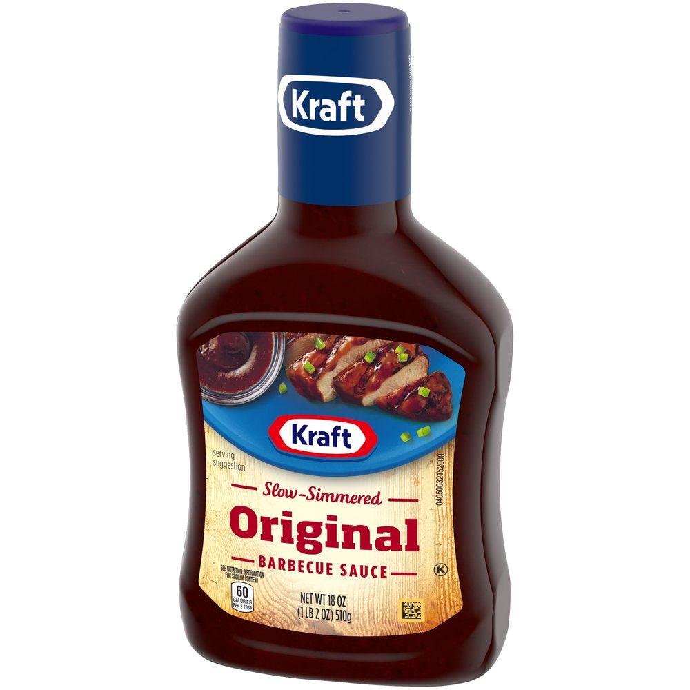 Kraft Original Slow-Simmered Barbecue BBQ Sauce, 18 Oz Bottle