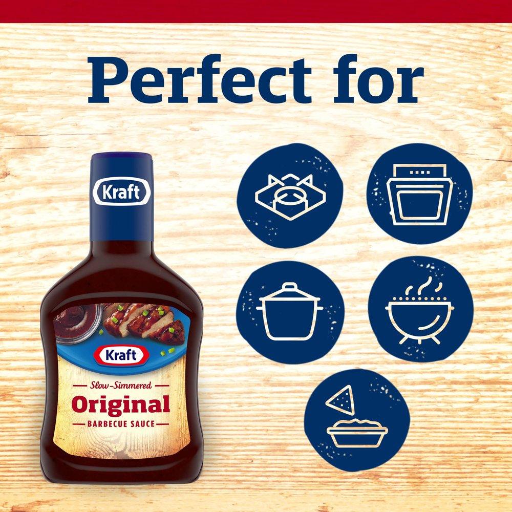 Kraft Original Slow-Simmered Barbecue BBQ Sauce, 18 Oz Bottle