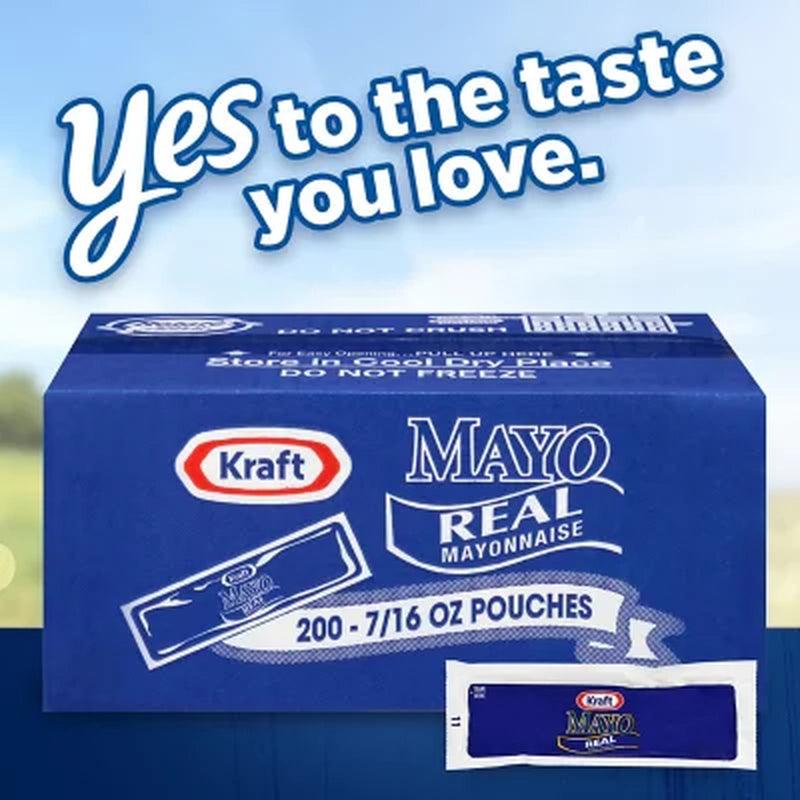 Kraft Real Mayo Mayonnaise Single Serve Pouches (200 Ct.)