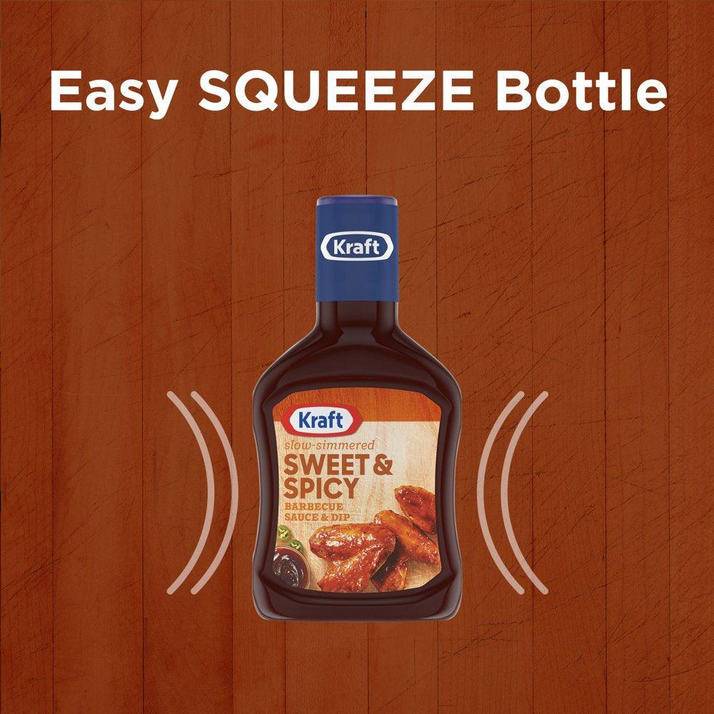 Kraft Sweet & Spicy Slow-Simmered Barbecue BBQ Sauce, 18 Oz Bottle