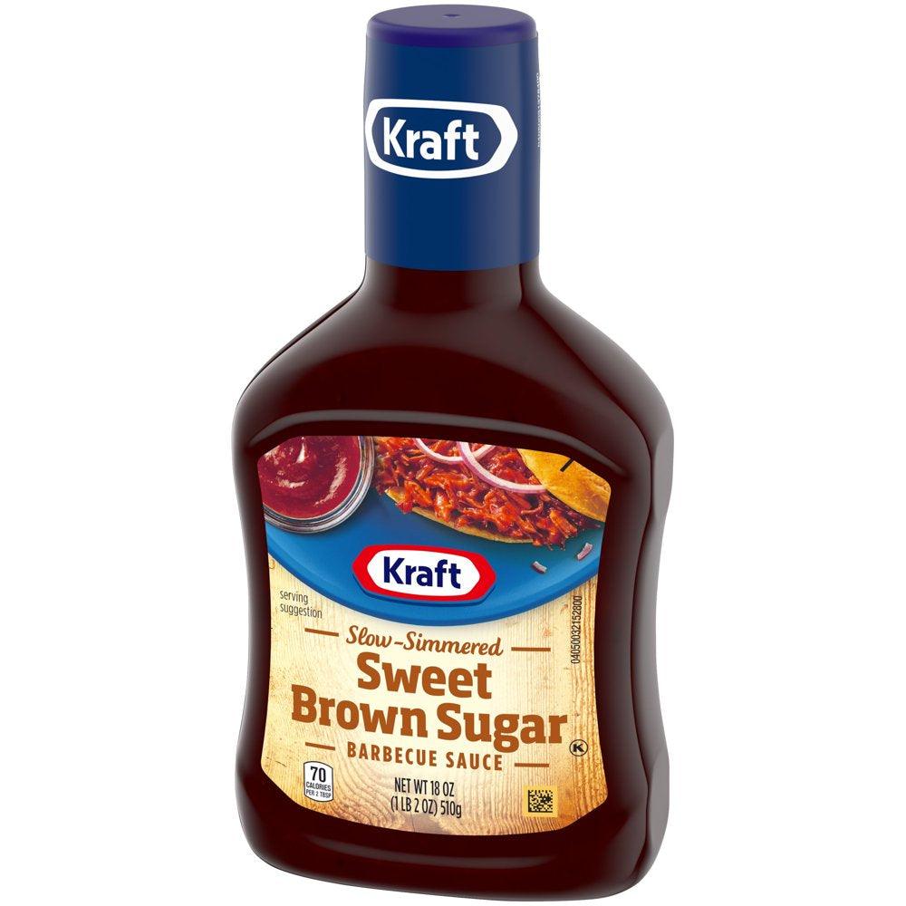 Kraft Sweet Brown Sugar Slow-Simmered Barbecue BBQ Sauce, 18 Oz Bottle