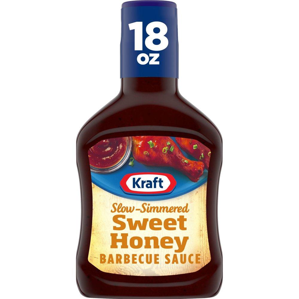 Kraft Sweet Honey Slow-Simmered Barbecue BBQ Sauce, 18 Oz Bottle