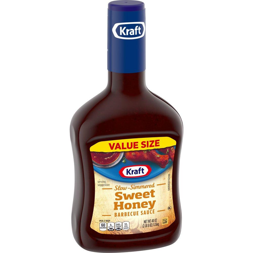 Kraft Sweet Honey Slow-Simmered Barbecue BBQ Sauce Value Size, 40 Oz Bottle