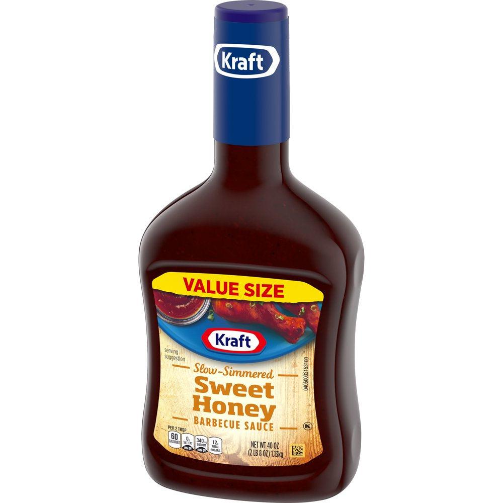 Kraft Sweet Honey Slow-Simmered Barbecue BBQ Sauce Value Size, 40 Oz Bottle