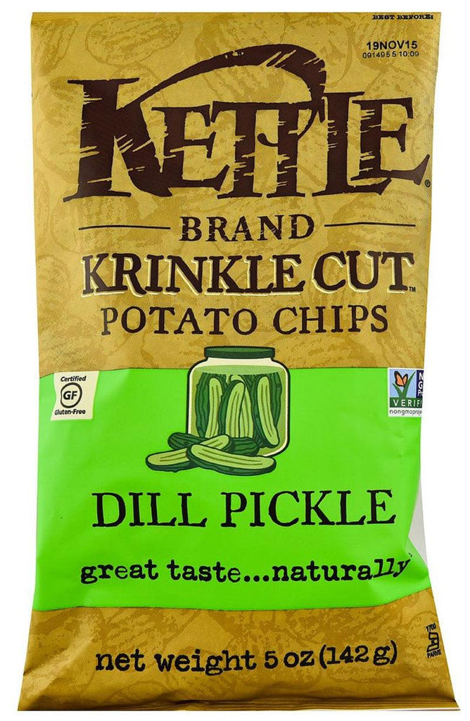 Krinkle Cut Potato Chips Dill Pickle -- 5 Oz