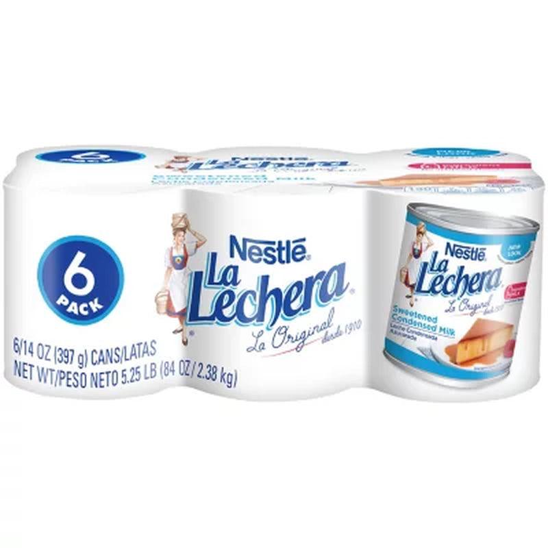 La Lechera Sweetened Condensed Milk - 14 Oz. Cans - 6 Pk.