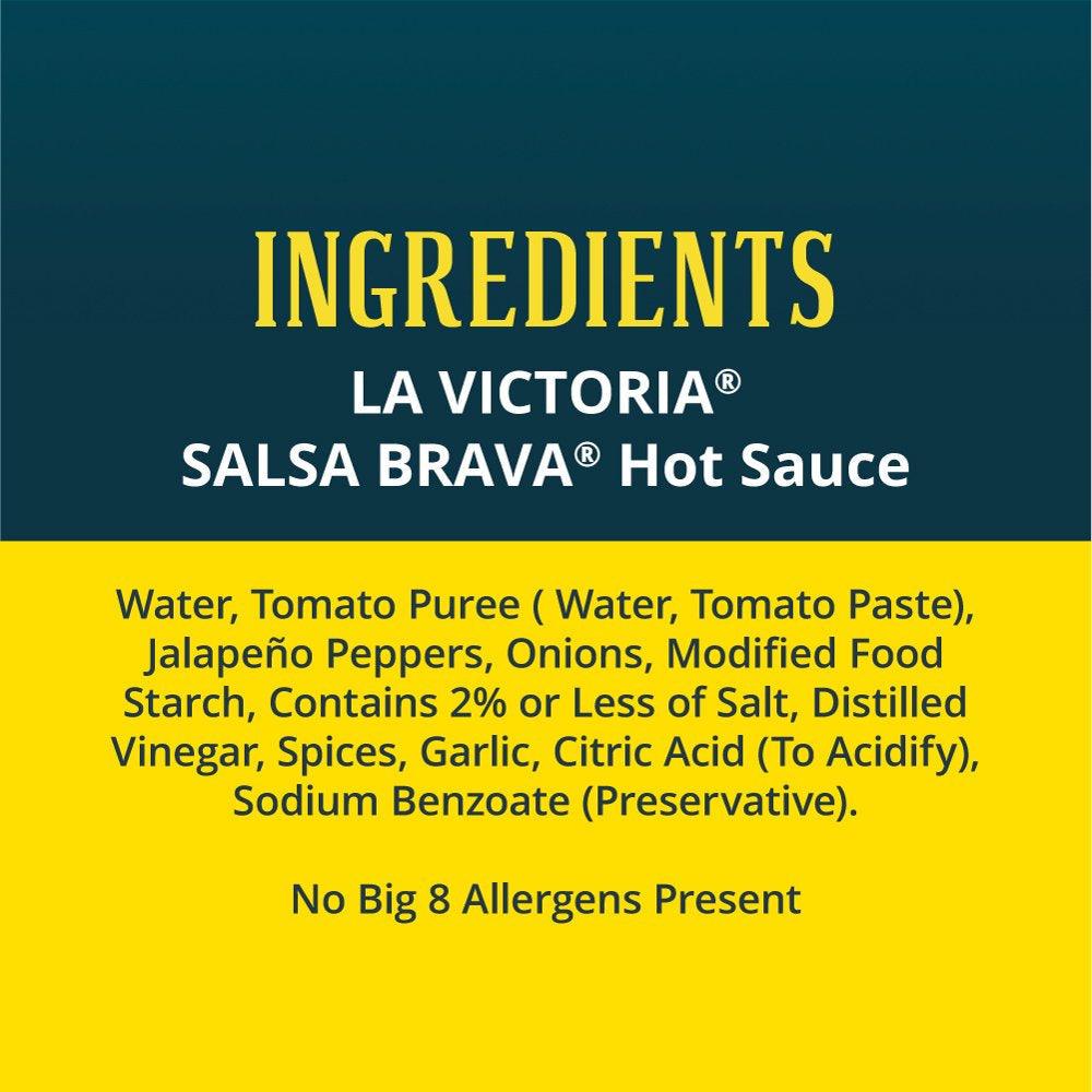 LA VICTORIA SALSA BRAVA Hot Sauce, 15 Oz