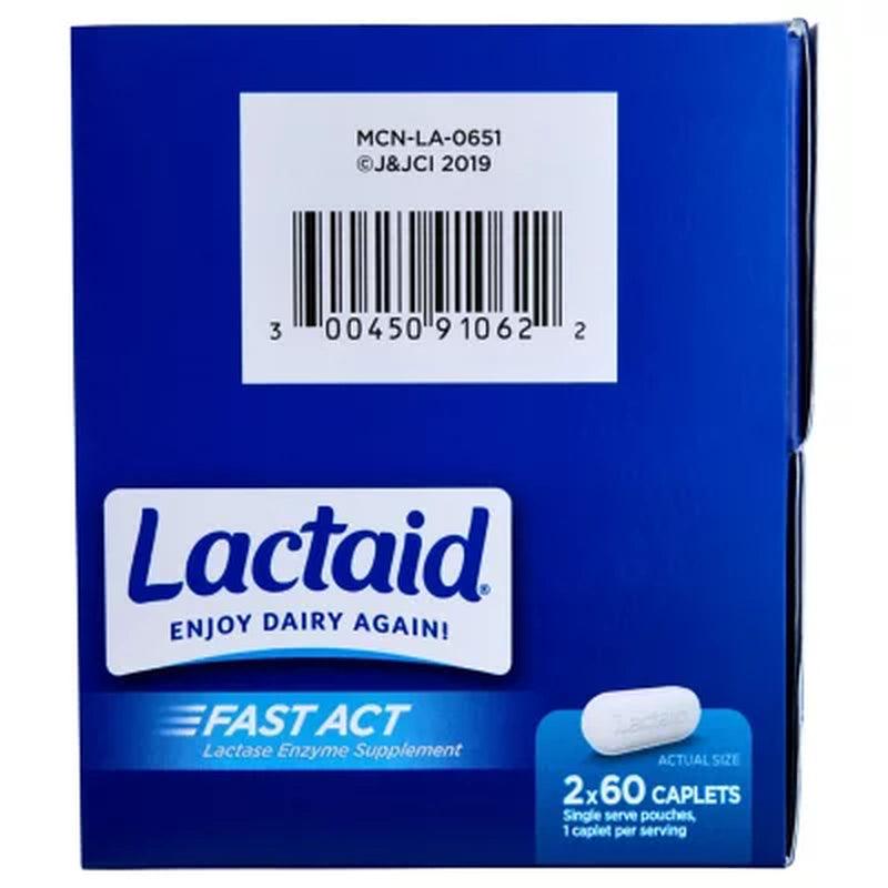 Lactaid Fast Act Lactose Intolerance Caplets (120 Ct.)