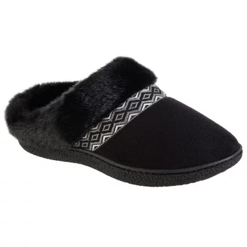 Ladies Isotoner Memory Foam Hoodback Comfort Slippers