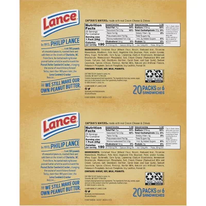 Lance Captain'S Wafers, Cream Cheese and Chives (40 Pk.)