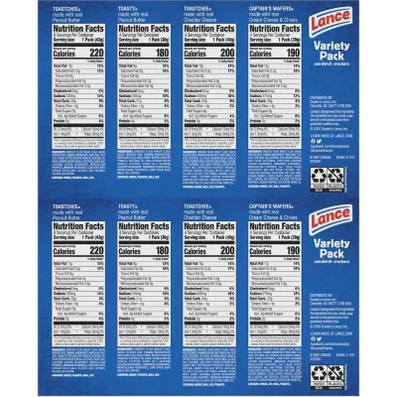 Lance Sandwich Crackers, Variety Pack (1.41 Oz., 40 Ct.)