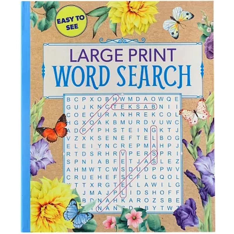 Large Print Floral Word Search