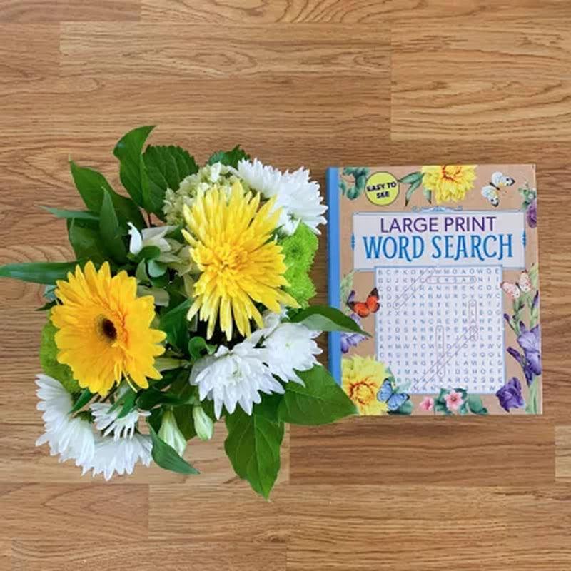 Large Print Floral Word Search