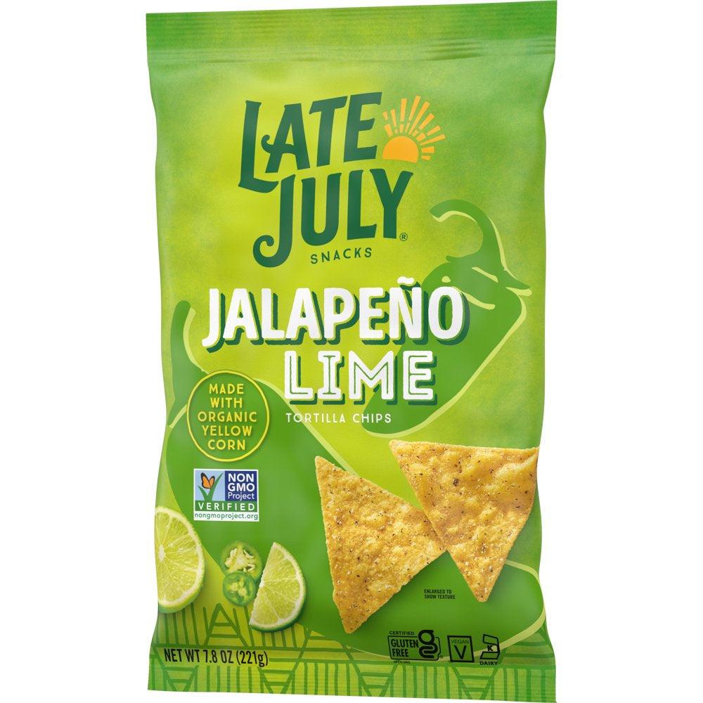 Late July Snacks Jalapeno Lime Tortilla Chips, 7.8 OZ Bag