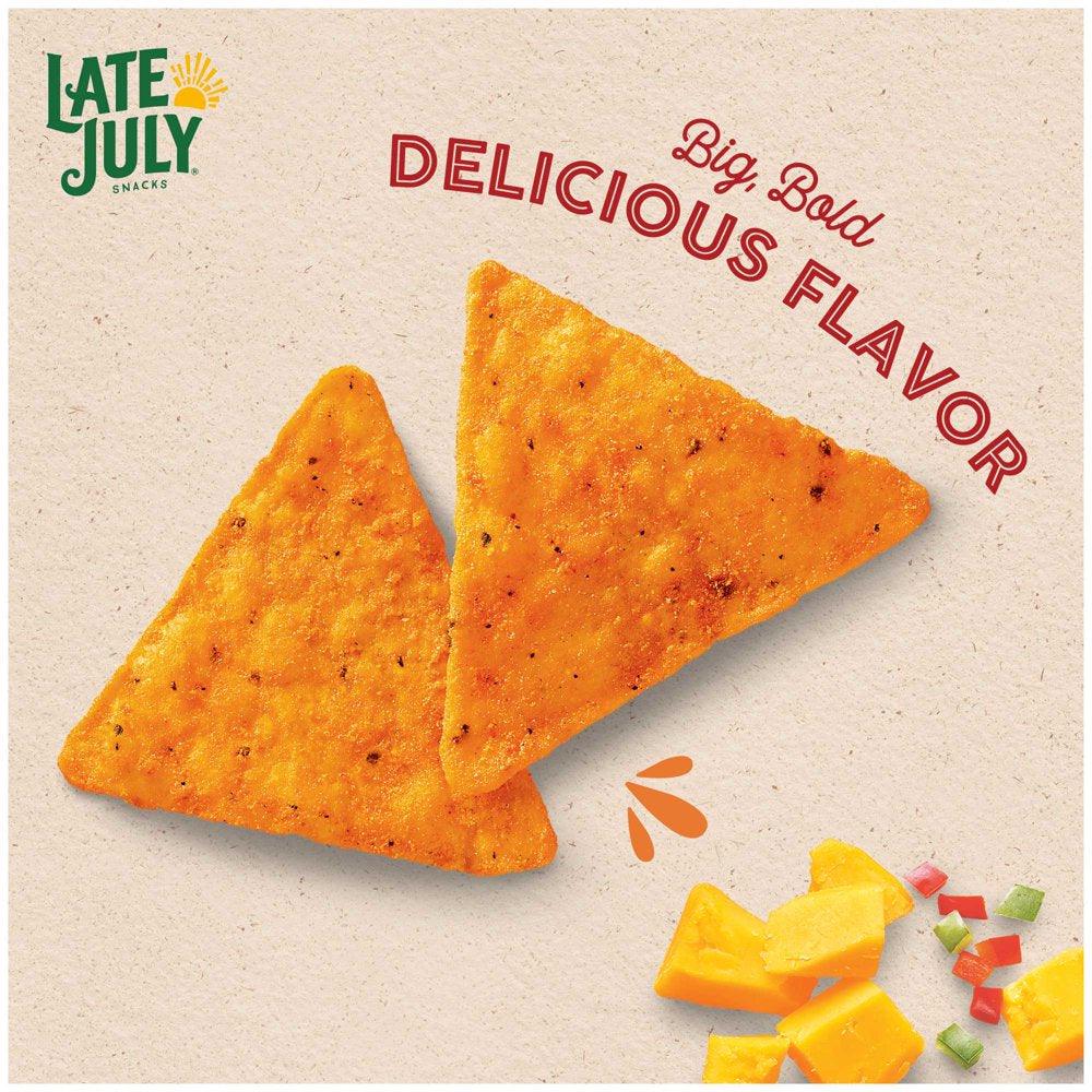 Late July Snacks Nacho Cheese Tortilla Chips, 7.8 Oz Bag