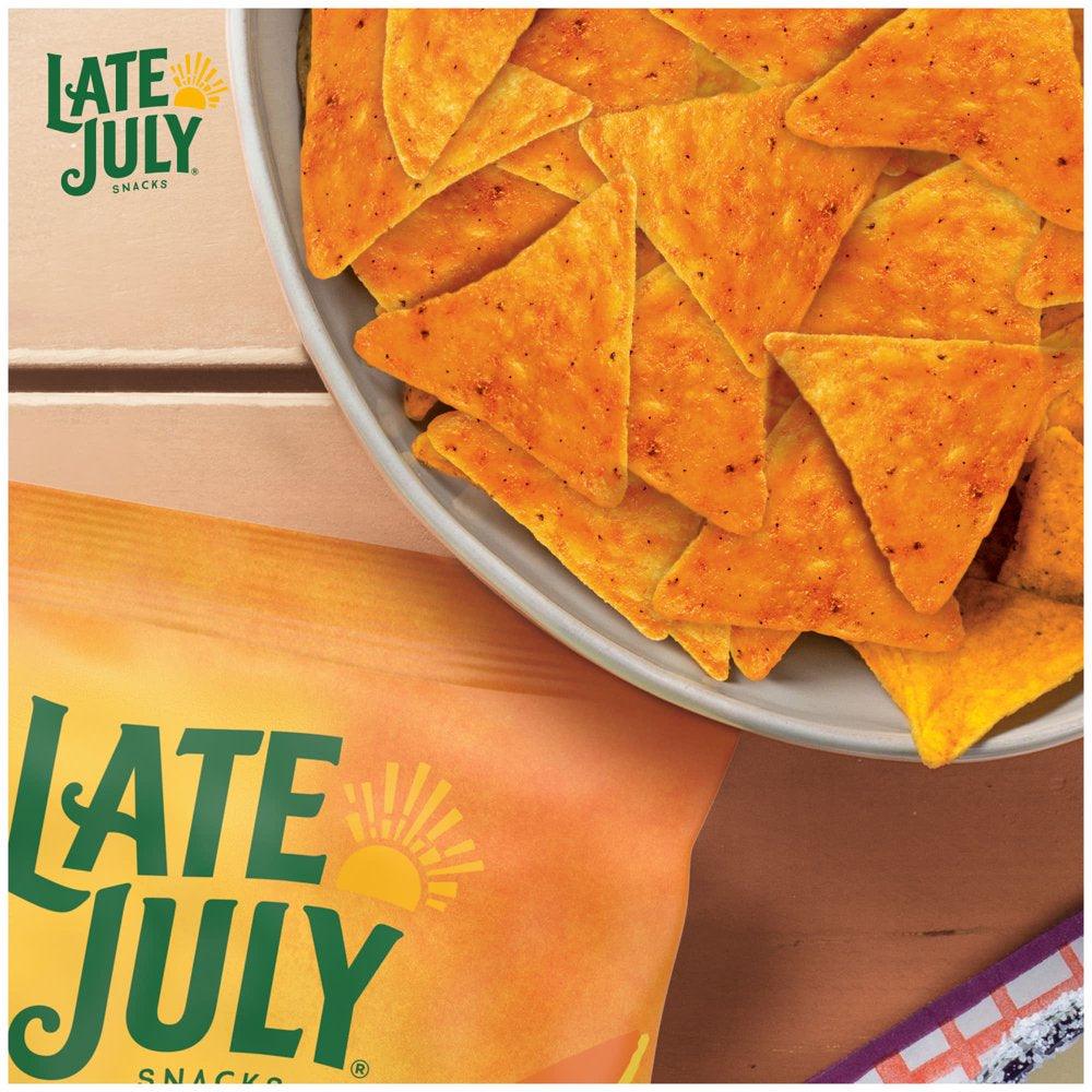 Late July Snacks Nacho Cheese Tortilla Chips, 7.8 Oz Bag