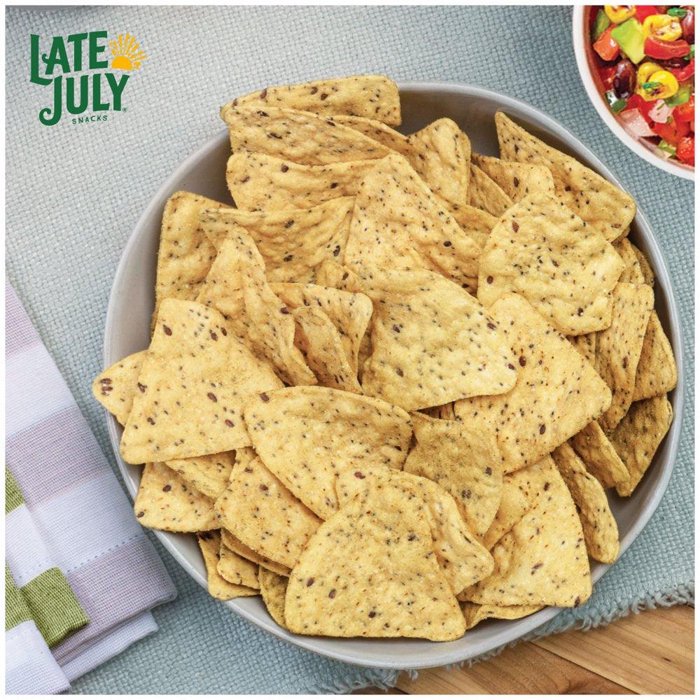 Late July Snacks, Organic Mild Green Mojo Tortilla Chips, 7.5-Oz. Bag