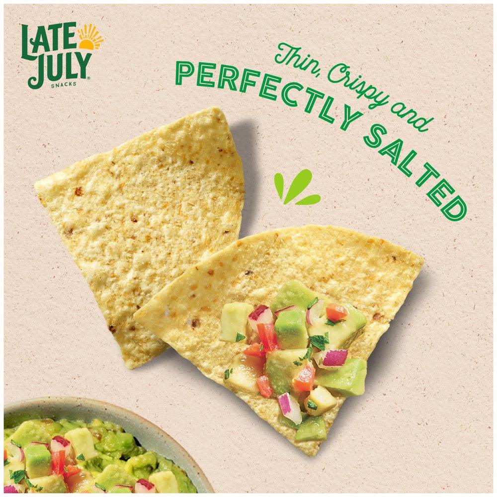 Late July Snacks Thin and Crispy Organic Tortilla Chips with Sea Salt and Lime, 10.1 Oz Bag