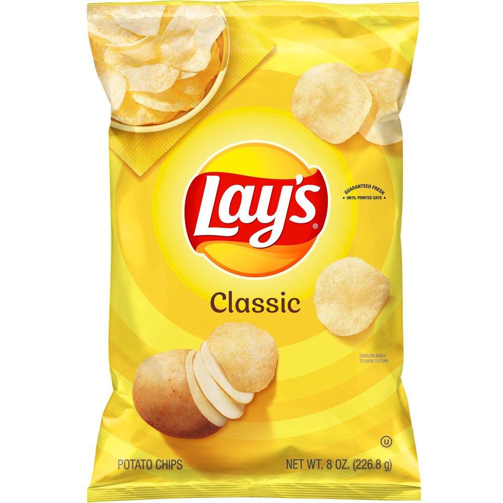 Lay'S Classic Potato Chips, 8 Oz Bag