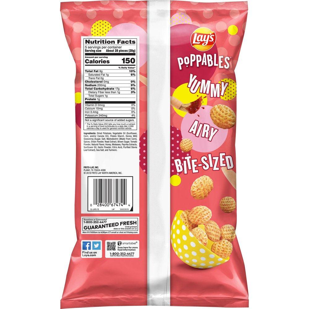 Lay'S Poppables Honey BBQ Flavored Potato Snacks, 5 Oz Bag