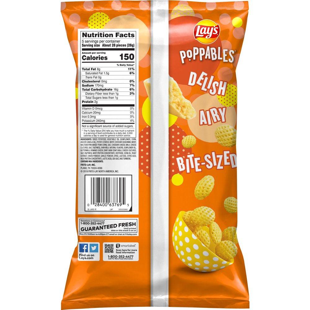 Lay'S Poppables White Cheddar Flavored Potato Snacks, 5 Oz Bag