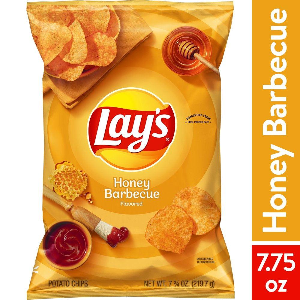 Lay'S Potato Chips, Honey Barbecue Flavor, 7.75 Oz Bag