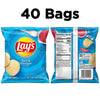 Lay'S Potato Chips Snack Pack, Salt & Vinegar, 1 Oz Bags, 40 Count