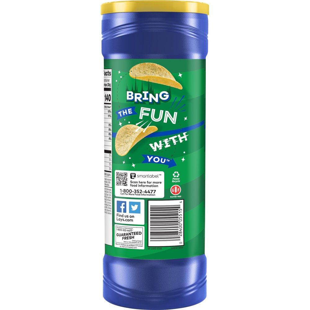 Lay'S Stax Sour Cream & Onion Flavored Potato Chips, 5.5 Oz Canister