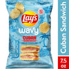 Lay'S Wavy Cuban Sandwich Snack Chips, 7.5 Oz Bag