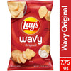 Lay'S Wavy Potato Chips, Original Flavor, 7.75 Oz Bag