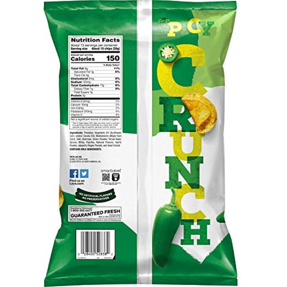 Lays Kettle Cooked Potato Chips, Jalapeno, 12.5Oz Party Size Bag