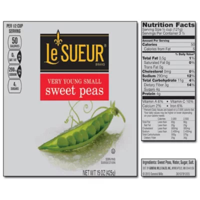 Le Sueur Very Young Small Sweet Peas (15 Oz., 8 Ct.)