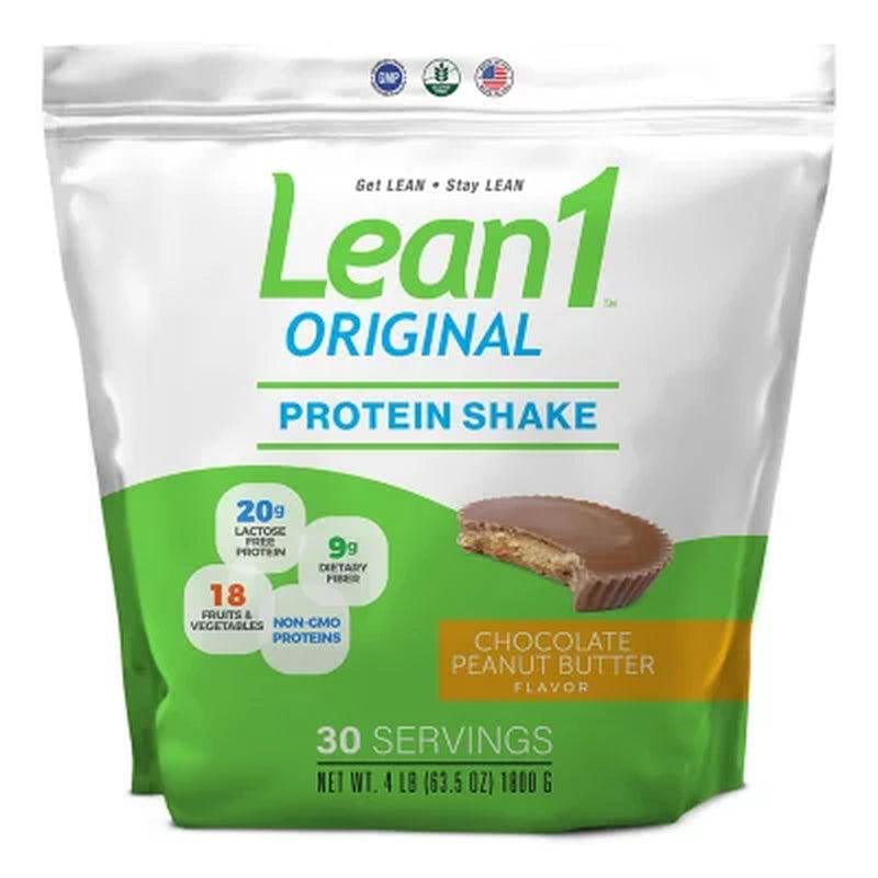 Lean 1 Fat Burning Meal Replacement Protein Shake, Choose Your Flavor (30 Servings)