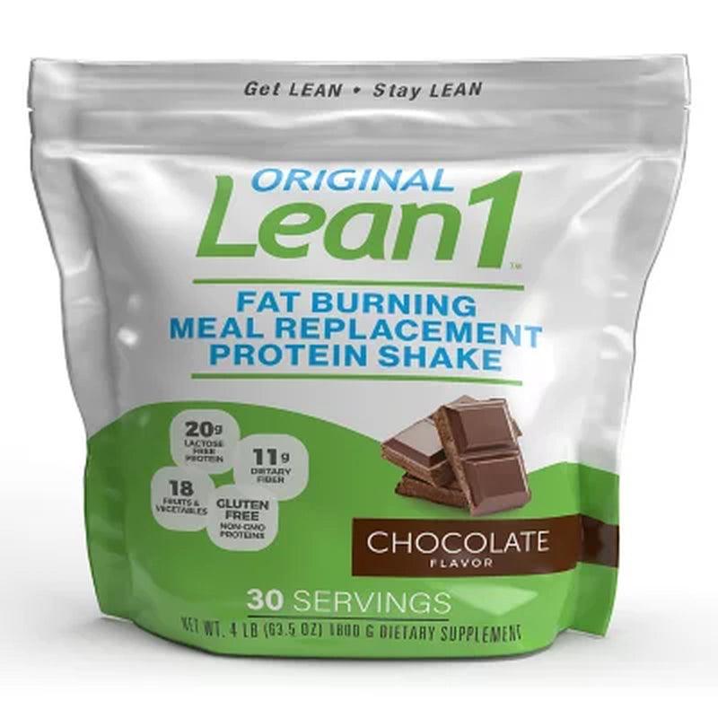 Lean 1 Fat Burning Meal Replacement Protein Shake, Choose Your Flavor (30 Servings)