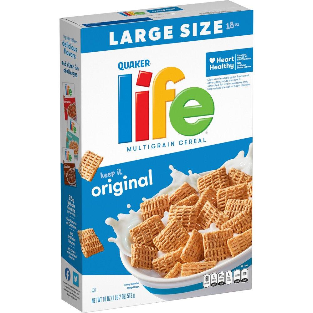 Life Multigrain Cereal, Original Box, 19 Oz