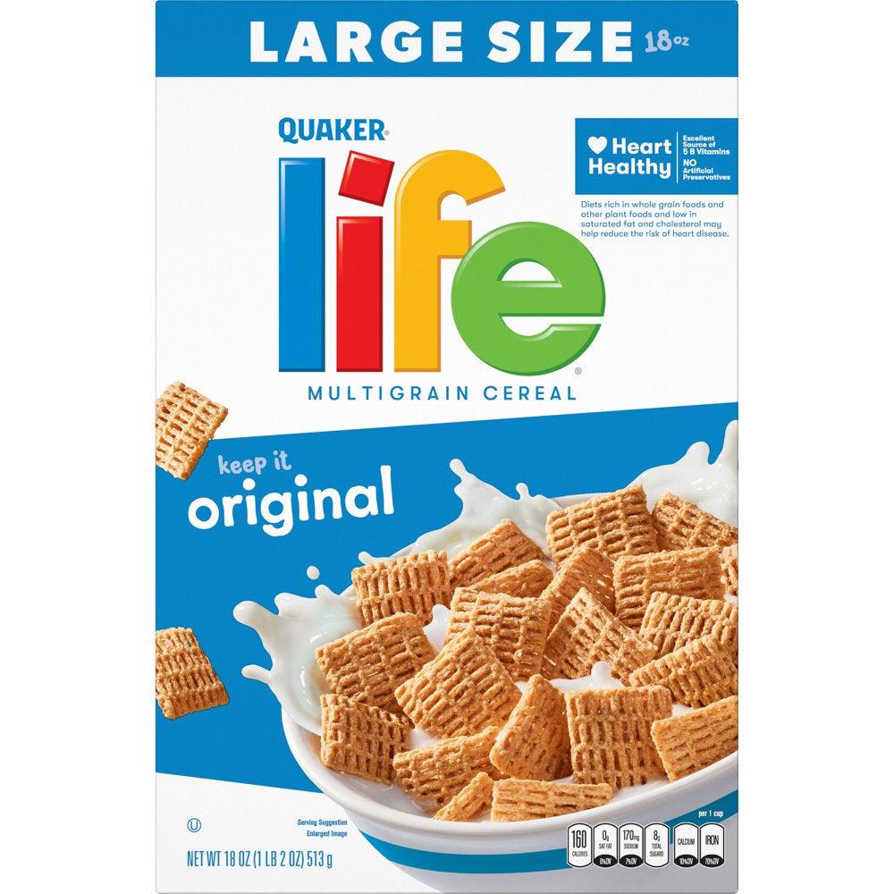 Life Multigrain Cereal, Original Box, 19 Oz