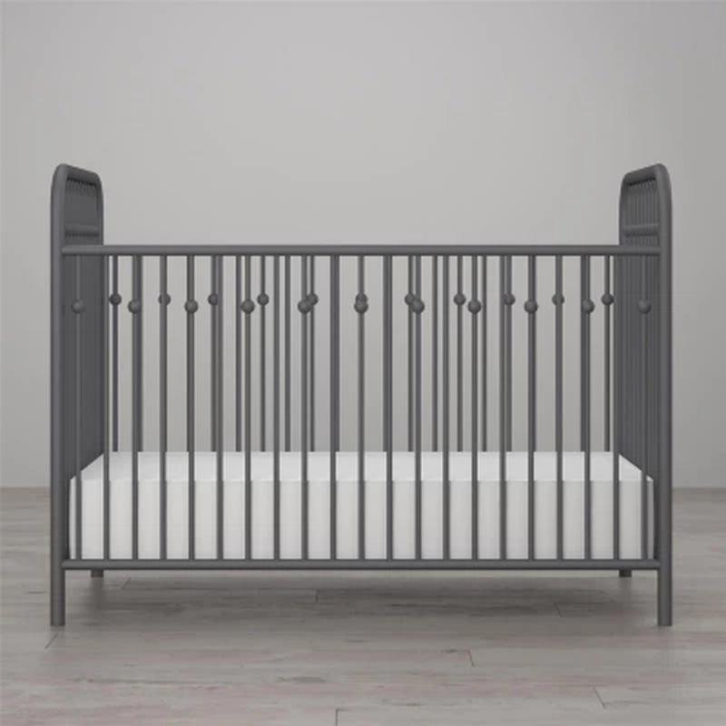 Little Seeds Monarch Hill Ivy Metal Crib, Gray