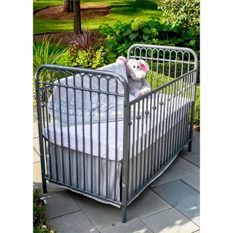 Little Seeds Monarch Hill Ivy Metal Crib, Gray