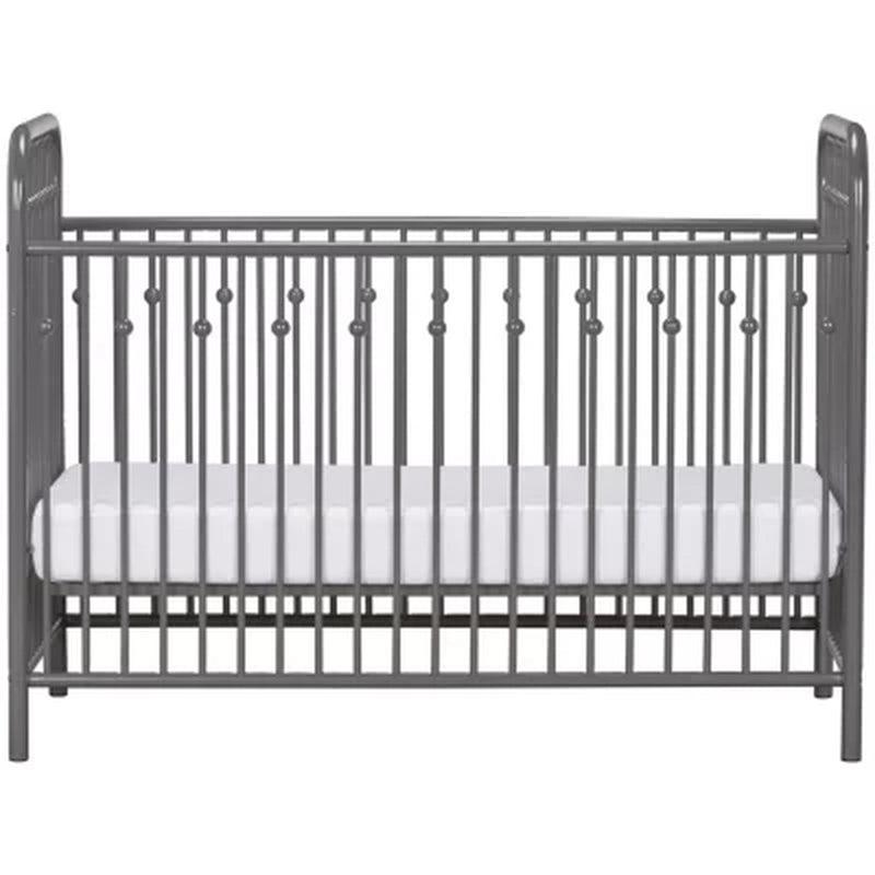 Little Seeds Monarch Hill Ivy Metal Crib, Gray