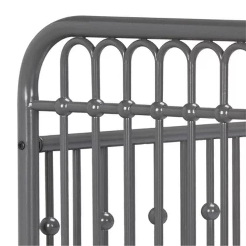 Little Seeds Monarch Hill Ivy Metal Crib, Gray