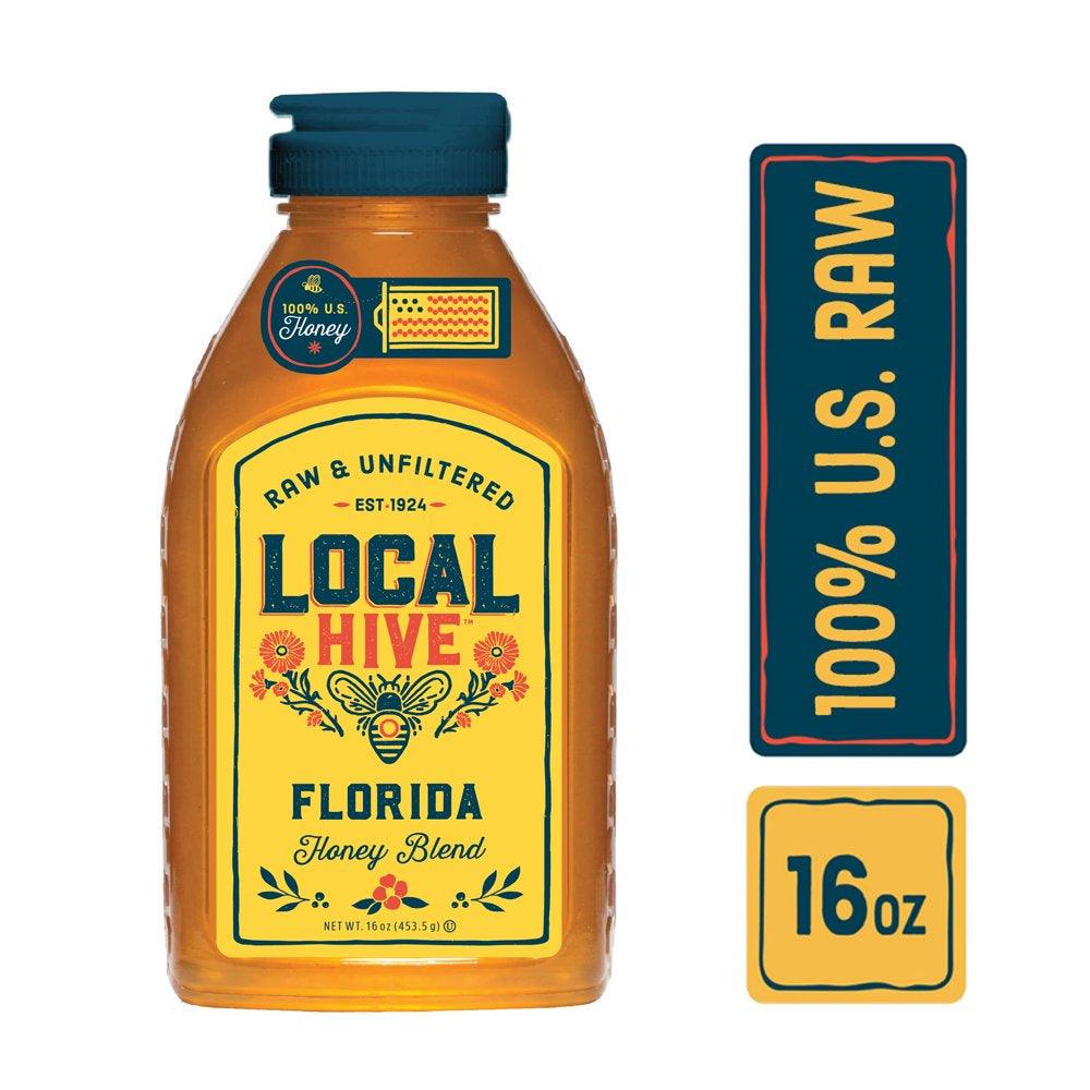 Local Hive, Raw & Unfiltered, 100% U.S. Florida Honey Blend, 16 Oz