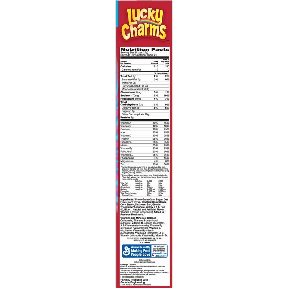 Lucky Charms, Marshmallow Cereal, Gluten Free, 20.5 Oz