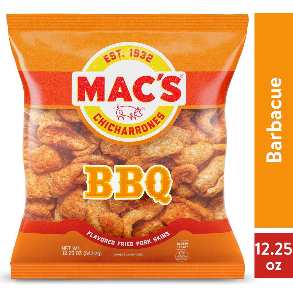 Mac'S Bar-B-Q Crispy Fried Pork Skins, Party Size, 12.25 Oz Bag