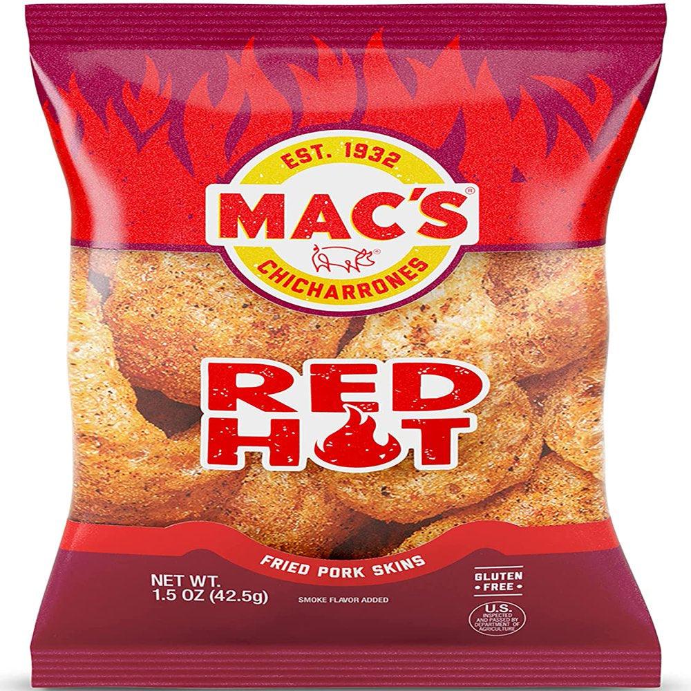 Mac'S Chicharrones BBQ Crispy Fried Pork Skins, 1.5 Oz Bag