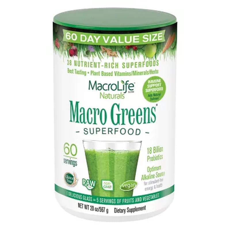 Macrolife Naturals Macro Greens Superfood Value Size (60 Ct.)